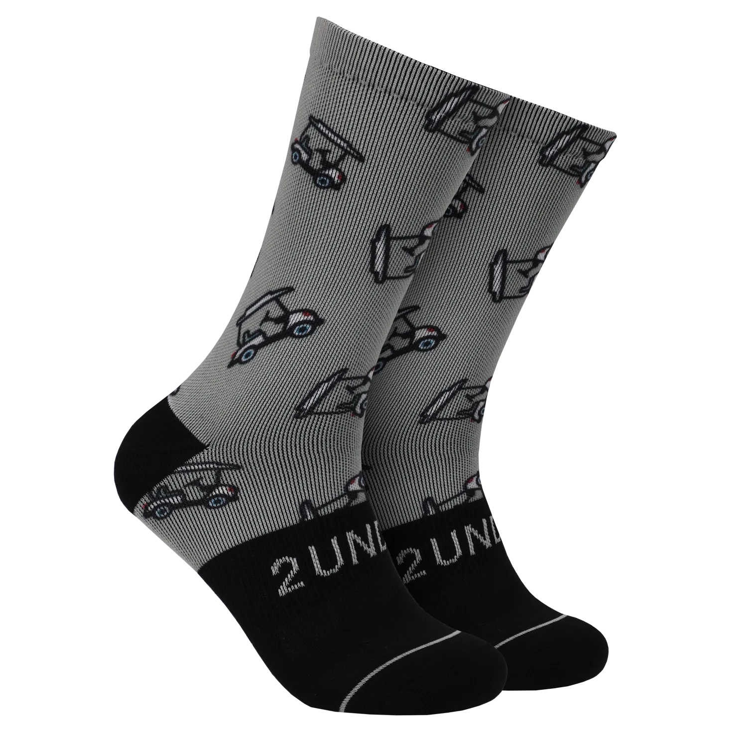 2UNDR Flex Print Sock In Cart Path Grey