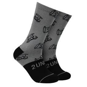 2UNDR Flex Print Sock In Cart Path Grey