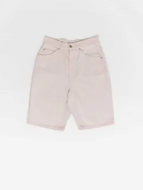 90s vintage St Michael shorts, pastel pink light wash denim – Waist 26 / Small