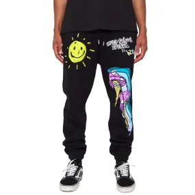 After School Special Trippy Sweat Pants - BLACK