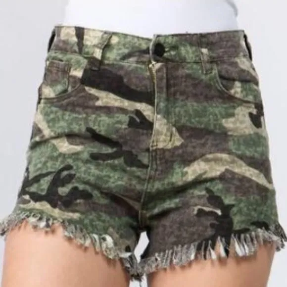 Army Print Shorts