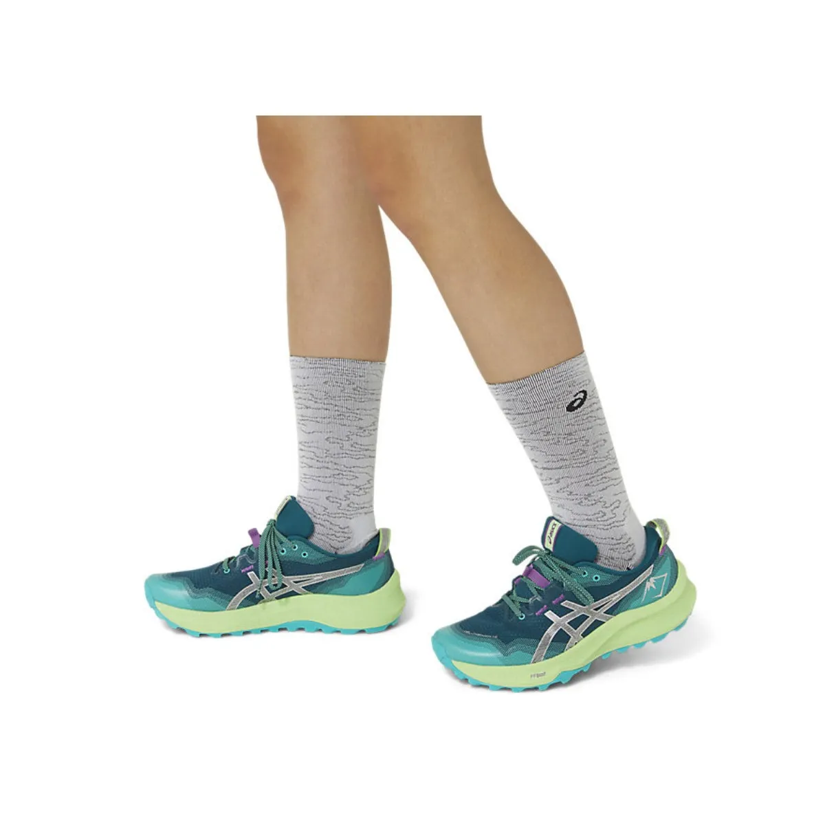 Asics Performance Run Crew Socks Grey Black