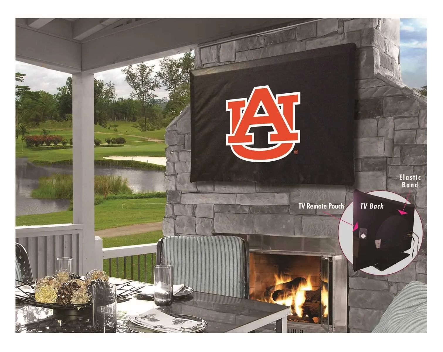 Auburn Tigers HBS Breathable Water Resistant Vinyl TV Cover