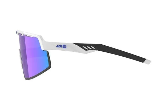 AZR Speed RX Glasses White Varnish / Blue Lens