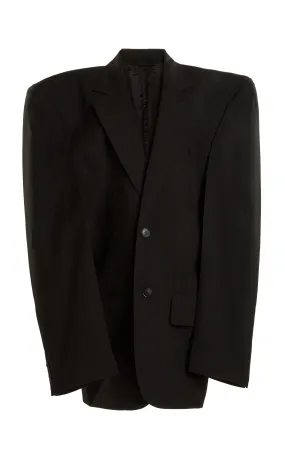 Balenciaga Cut-Away Boxy Wool Jacket