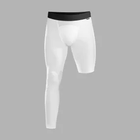 Basic White Single-leg Basketball Tights