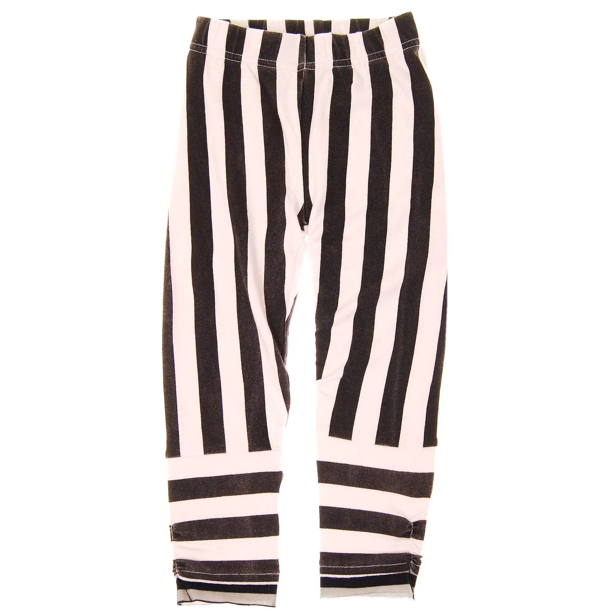 Black & White Stripe Baby Girl Legging by: Mini Shatsu