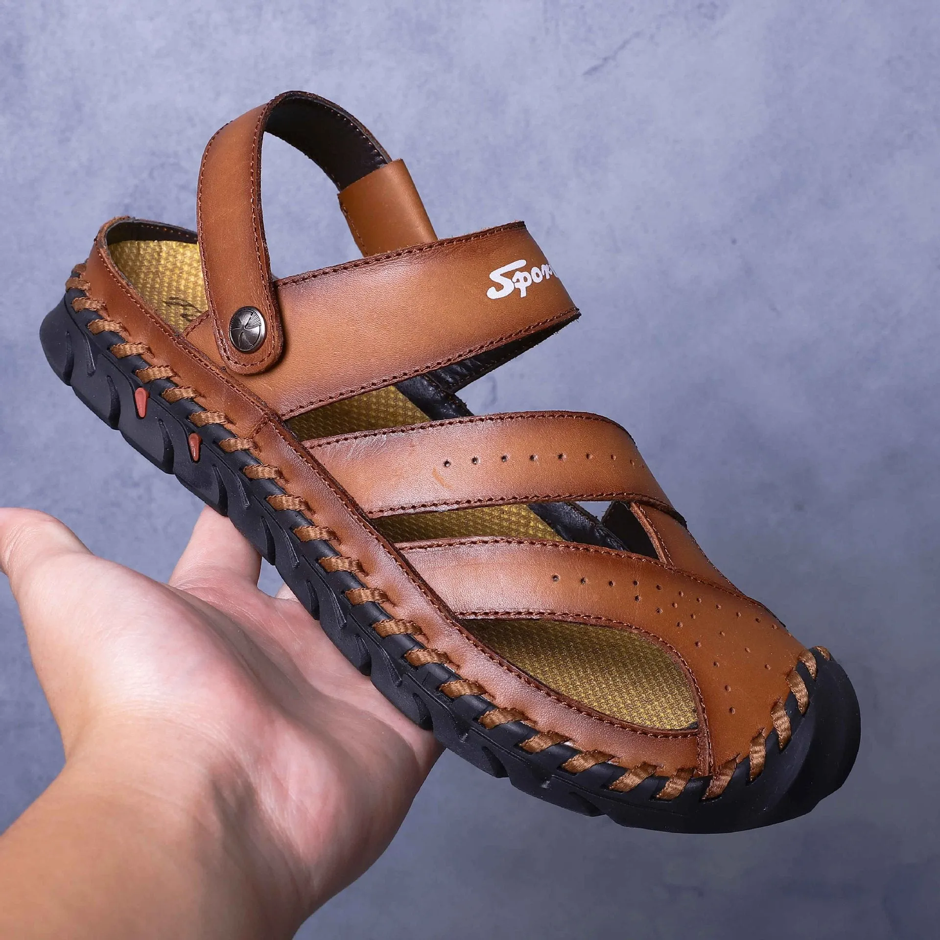 Breathable and Comfortable Leather Sandals