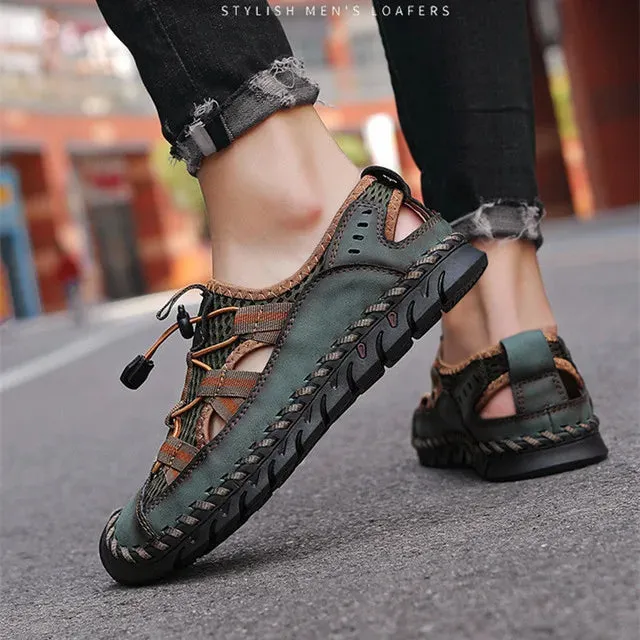 Breathable Men Fashion Roman Sandals Handmade