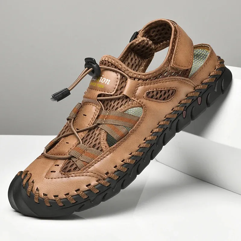 Breathable Men Fashion Roman Sandals Handmade