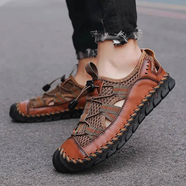 Breathable Men Fashion Roman Sandals Handmade