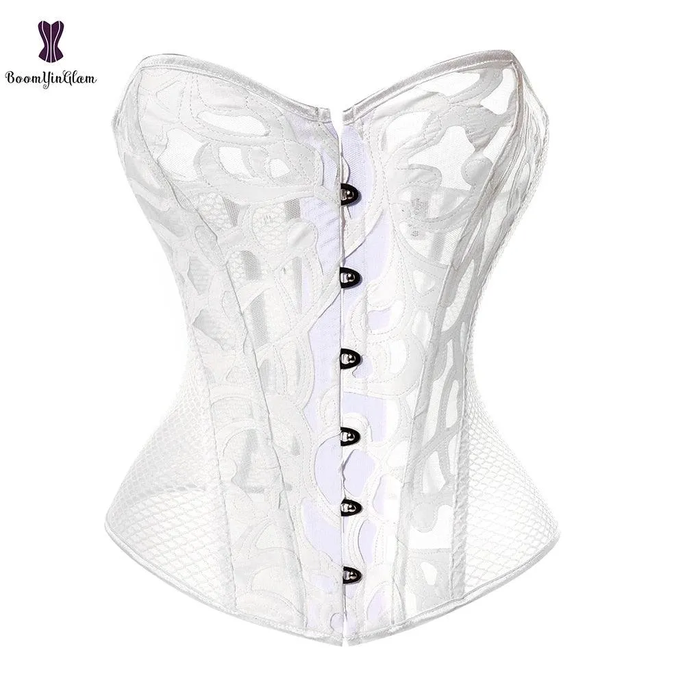 Breathable Shapwear Transparent Mesh Hollow Out Corset