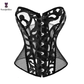 Breathable Shapwear Transparent Mesh Hollow Out Corset