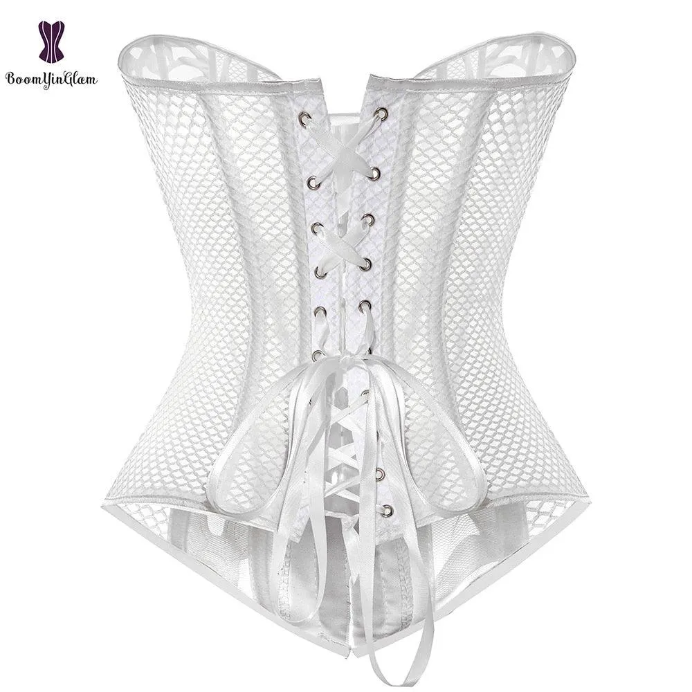 Breathable Shapwear Transparent Mesh Hollow Out Corset