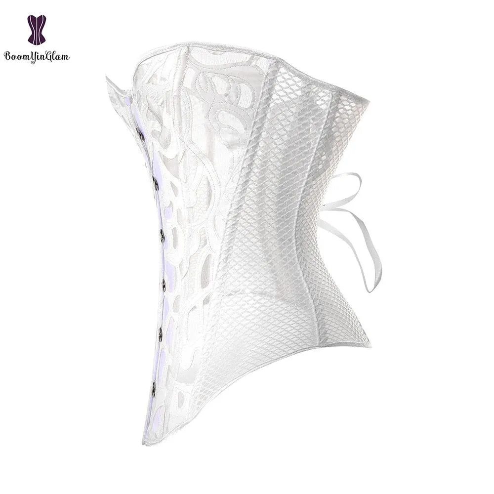 Breathable Shapwear Transparent Mesh Hollow Out Corset