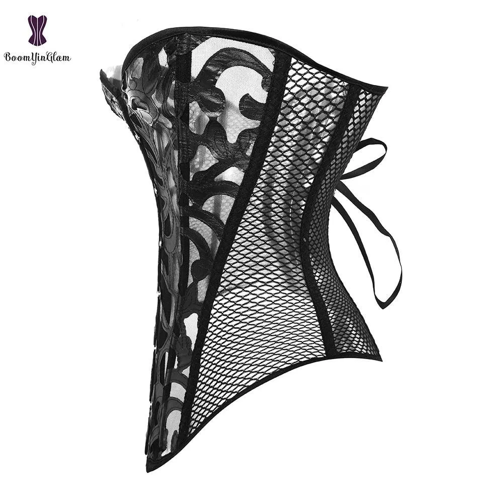 Breathable Shapwear Transparent Mesh Hollow Out Corset