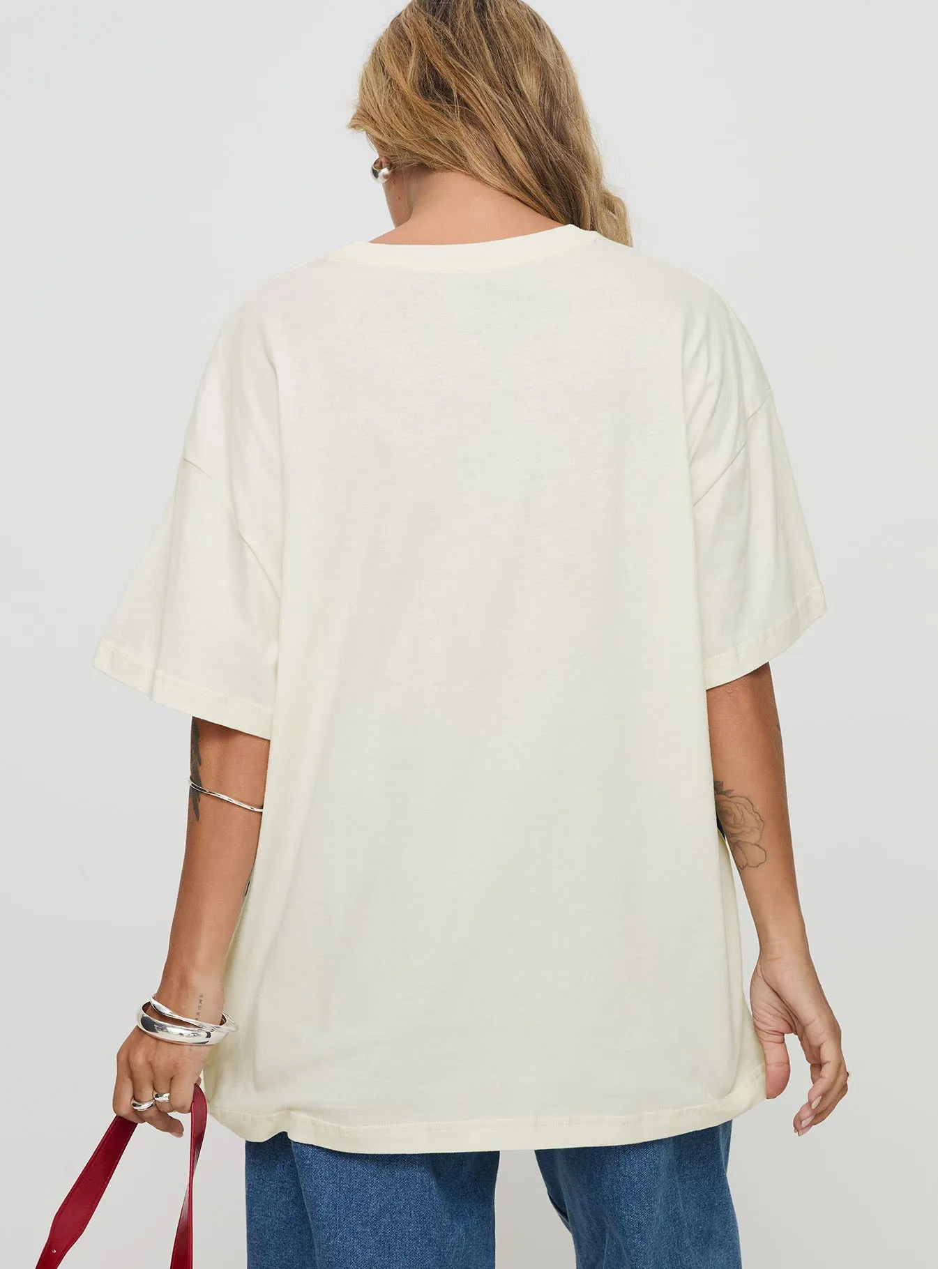 Brklyn Running Oversized Tee White