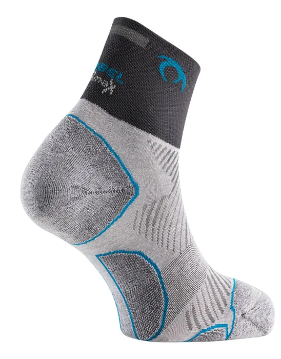 Calcetines Lurbel Distance Three Gris Negro Turquesa