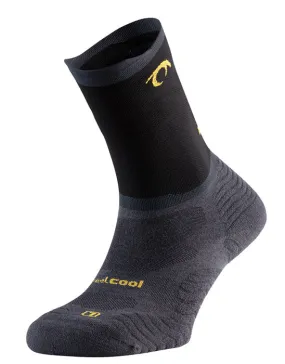 Calcetines Lurbel Rise Five Gris Negro Amarillo