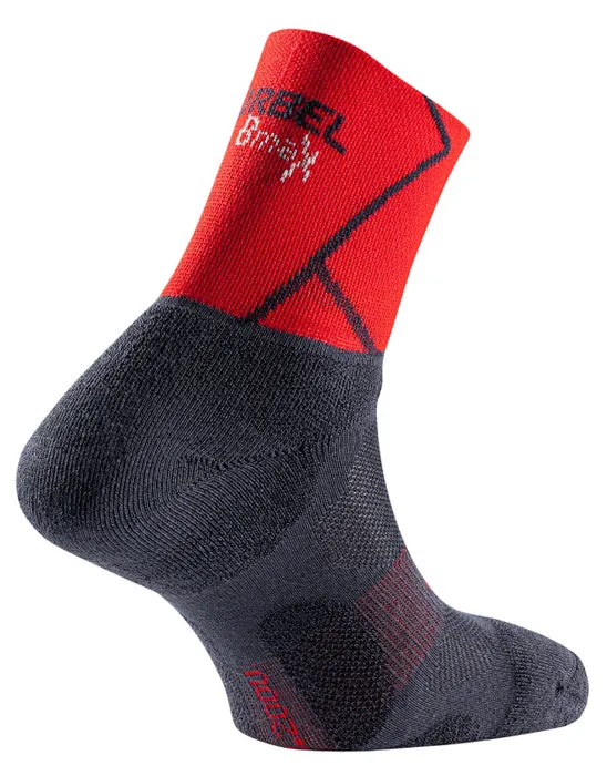 Calcetines Lurbel Track Four Gris oscuro Rojo