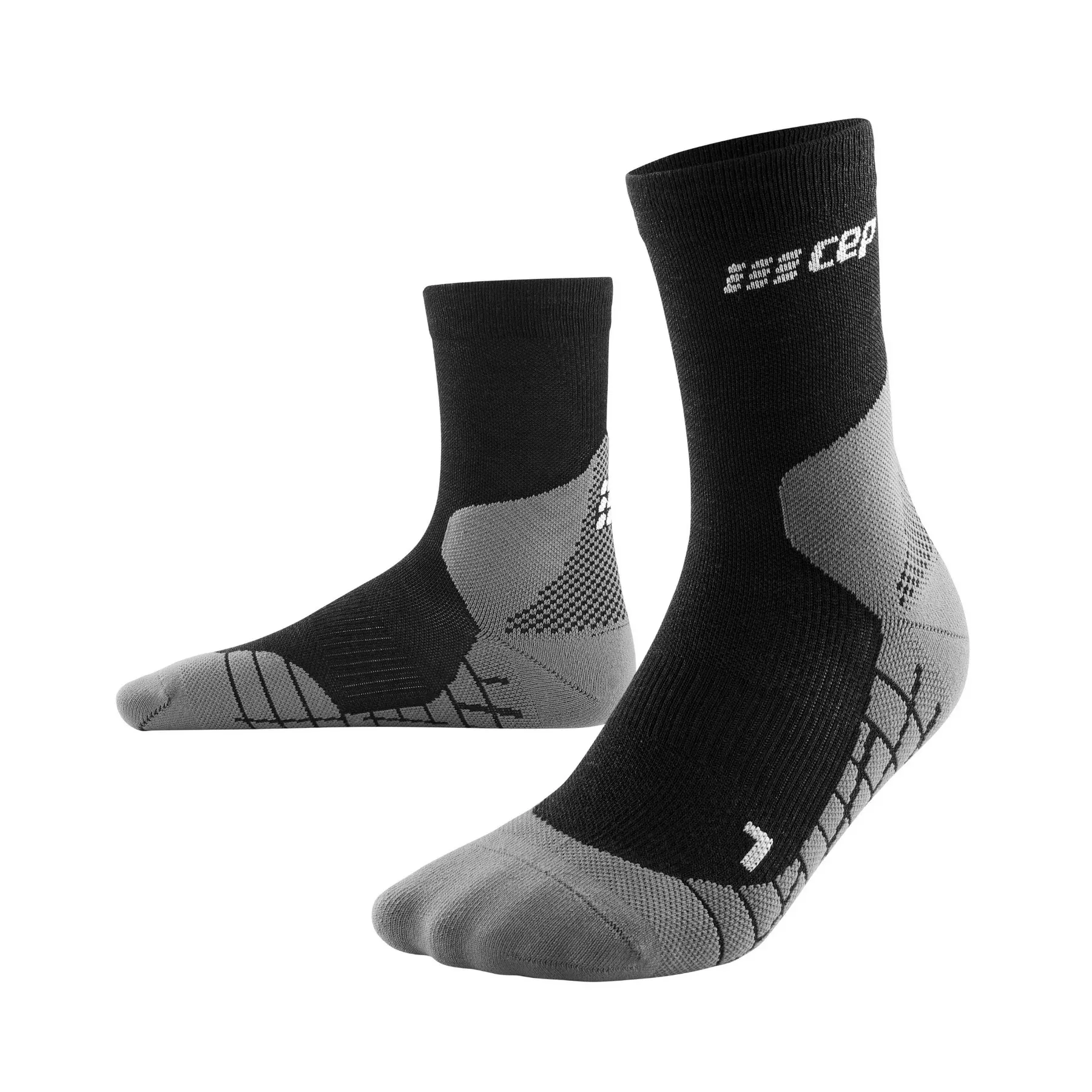 CEP Men's Hiking Light Merino Mid Cut Compression Socks Black | Buy CEP Men's Hiking Light Merino Mid Cut Compression 