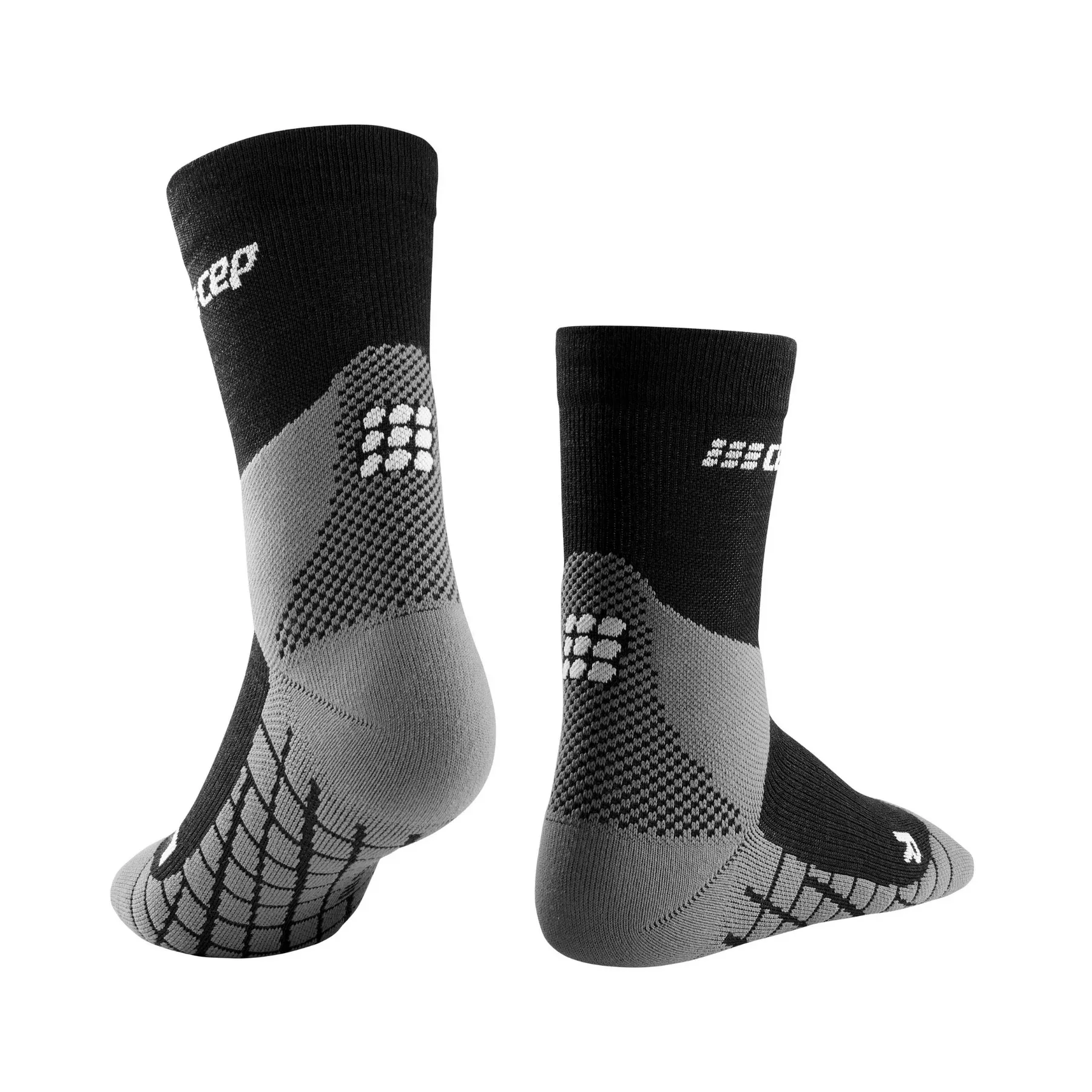 CEP Men's Hiking Light Merino Mid Cut Compression Socks Black | Buy CEP Men's Hiking Light Merino Mid Cut Compression 