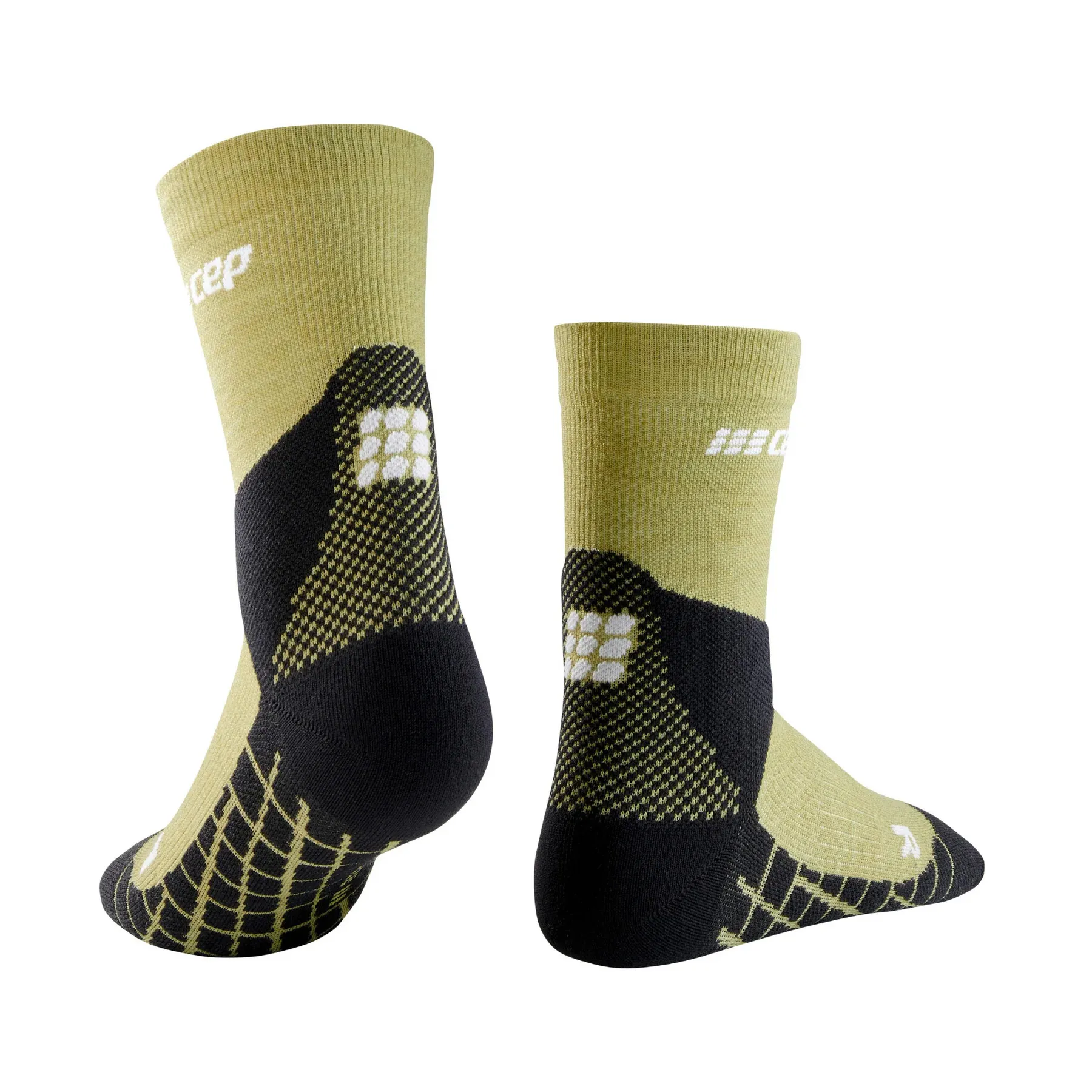 CEP Men's Hiking Light Merino Mid Cut Compression Socks Light Olive | Buy CEP Men's Hiking Light Merino Mid Cut Compre