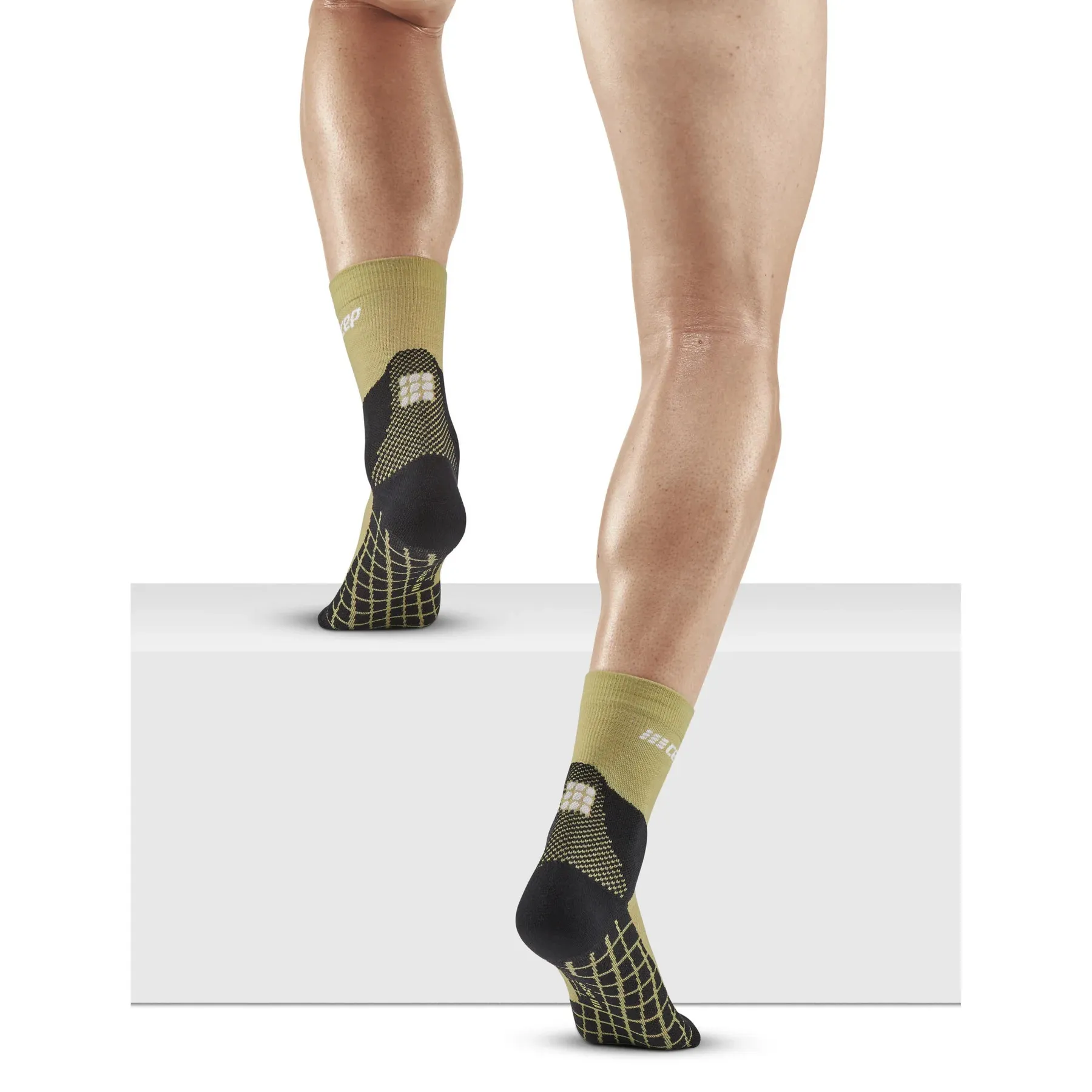 CEP Men's Hiking Light Merino Mid Cut Compression Socks Light Olive | Buy CEP Men's Hiking Light Merino Mid Cut Compre