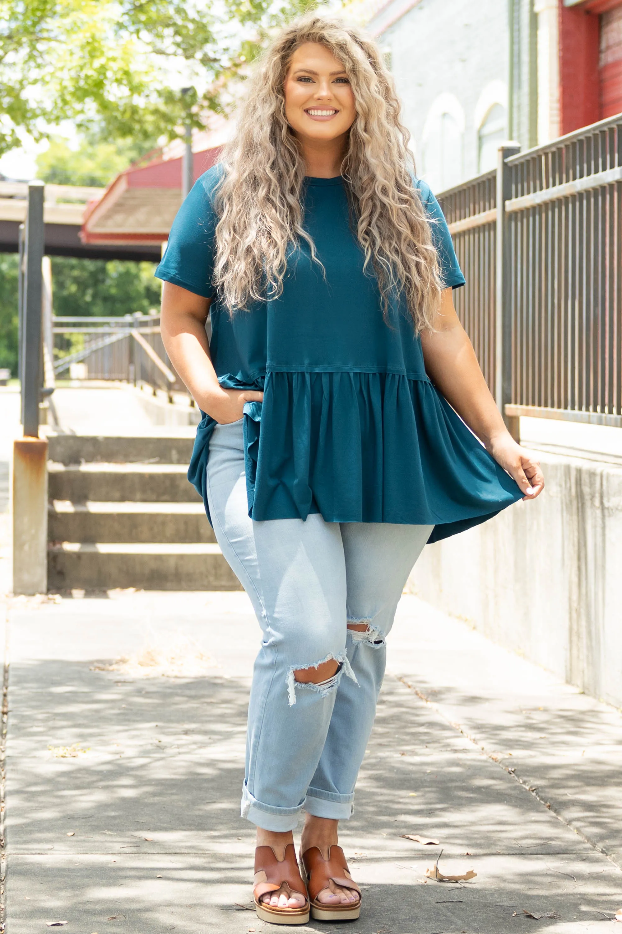 Charming Beauty Top, Teal