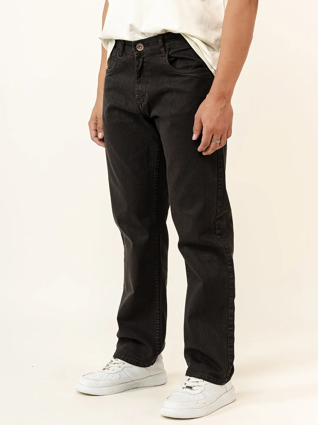 Cocoa Brown Straight Fit Men's Denim Jeans