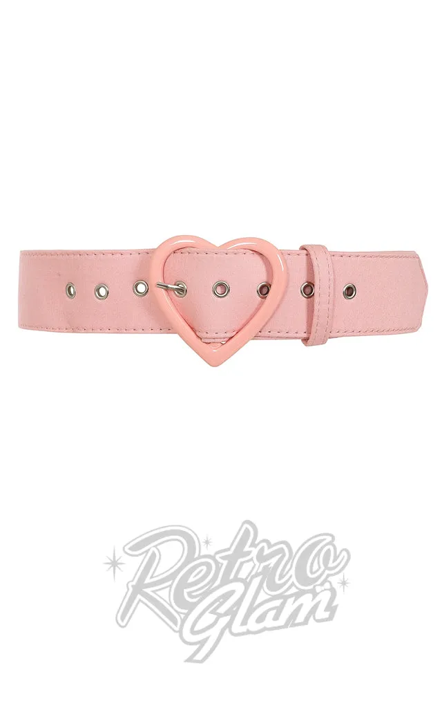 Collectif Adore Heart Belt in Peach