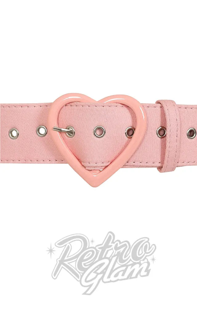 Collectif Adore Heart Belt in Peach