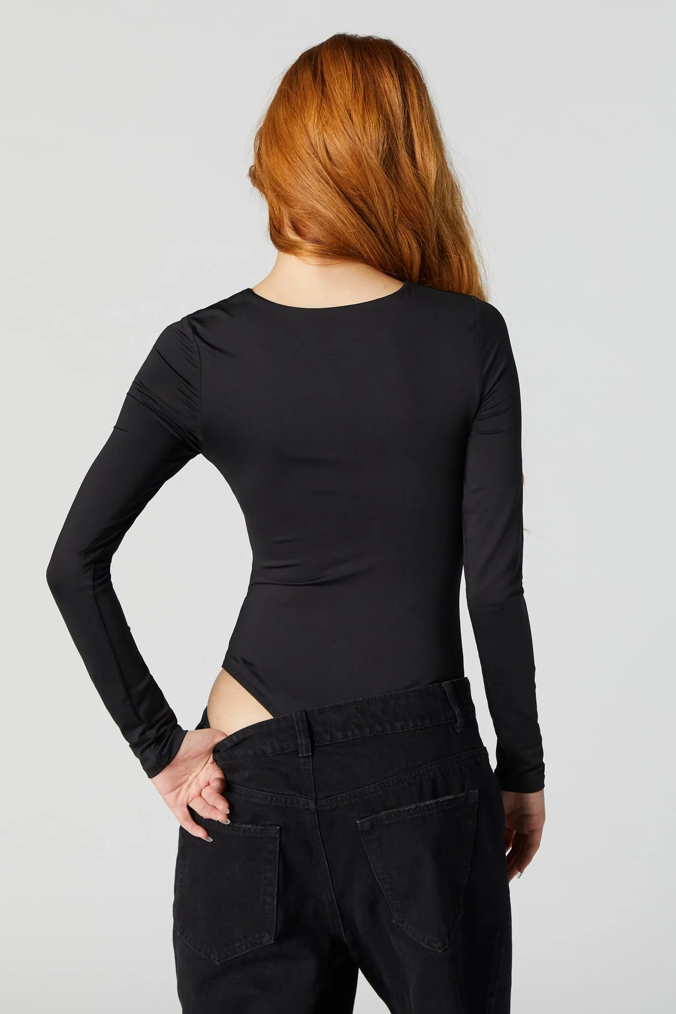 Contour Long Sleeve Cut Out Bodysuit