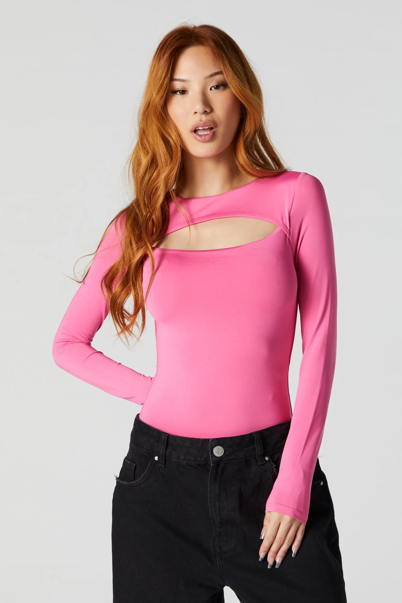 Contour Long Sleeve Cut Out Bodysuit