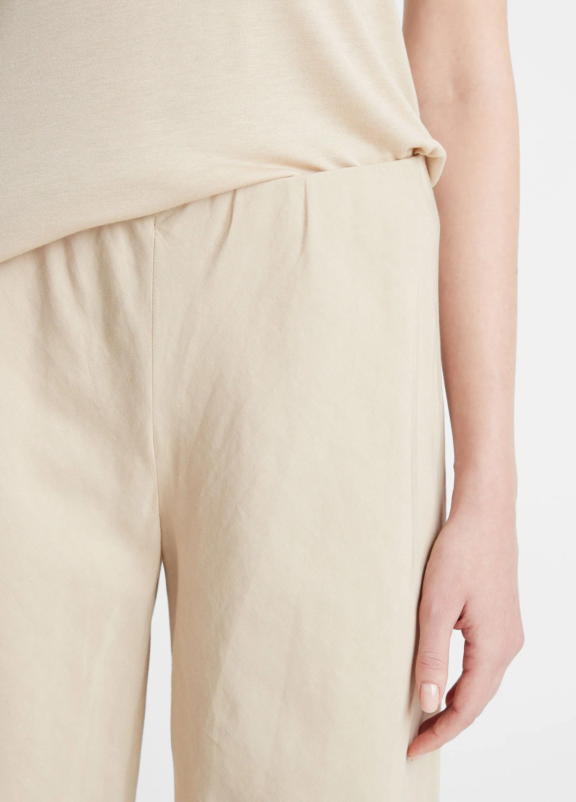 Cotton-Blend High-Waist Bias Pant