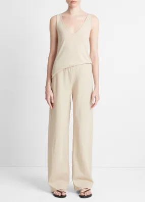 Cotton-Blend High-Waist Bias Pant