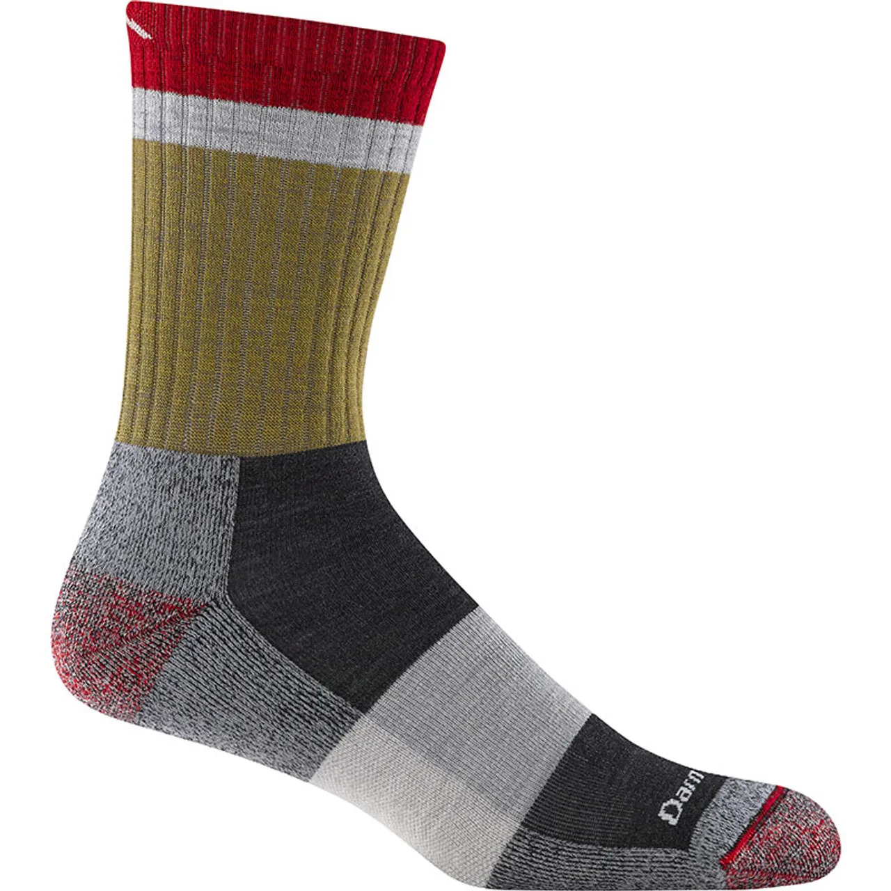 Darn Tough 1924 Men's HEADY STRIPE MICRO CREW Lightweight Hiking Socks Ash