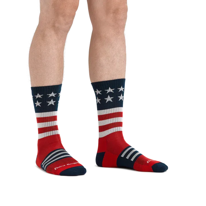 Darn Tough Socks Men's Captain Stripe Micro Crew Lightweight Hiking Sock