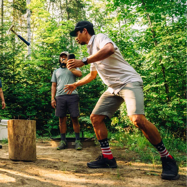 Darn Tough Socks Men's Captain Stripe Micro Crew Lightweight Hiking Sock