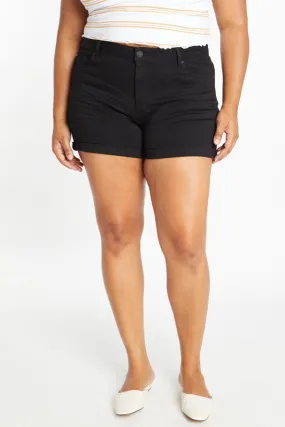 Distressed Cuffed High Rise Short