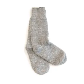 Double Face Merino + Cotton Socks - Light Grey