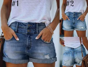 Double Up Denim Shorts