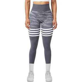 Emma Stripes Camo Workout Leggings