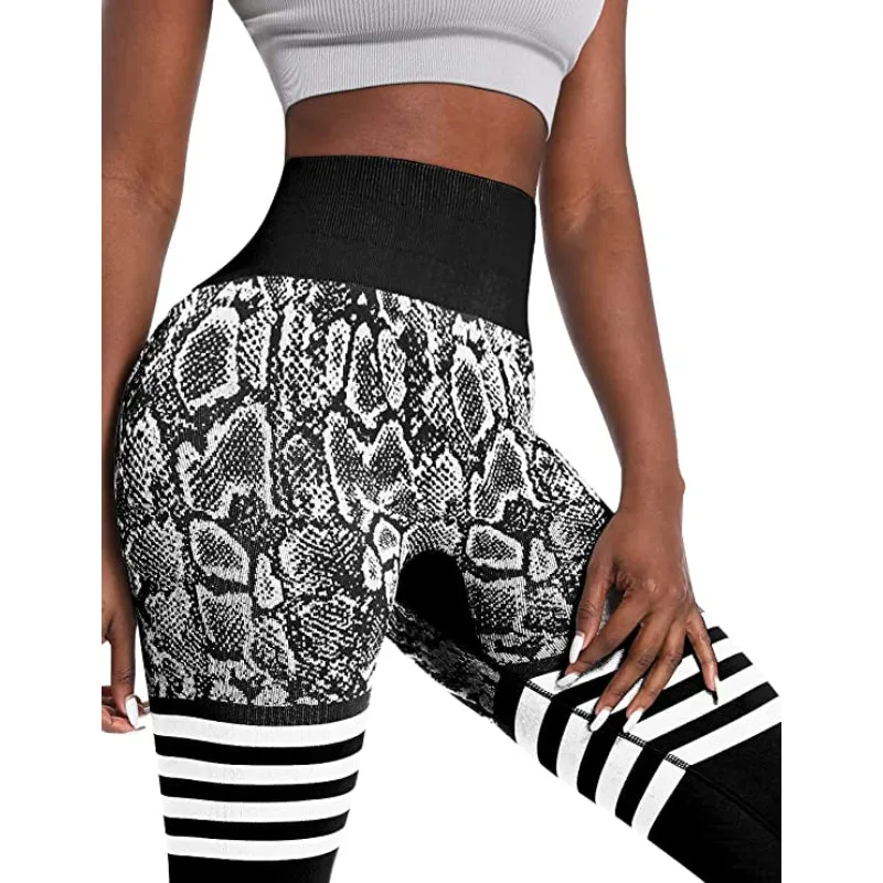 Emma Stripes Snake Workout Leggings