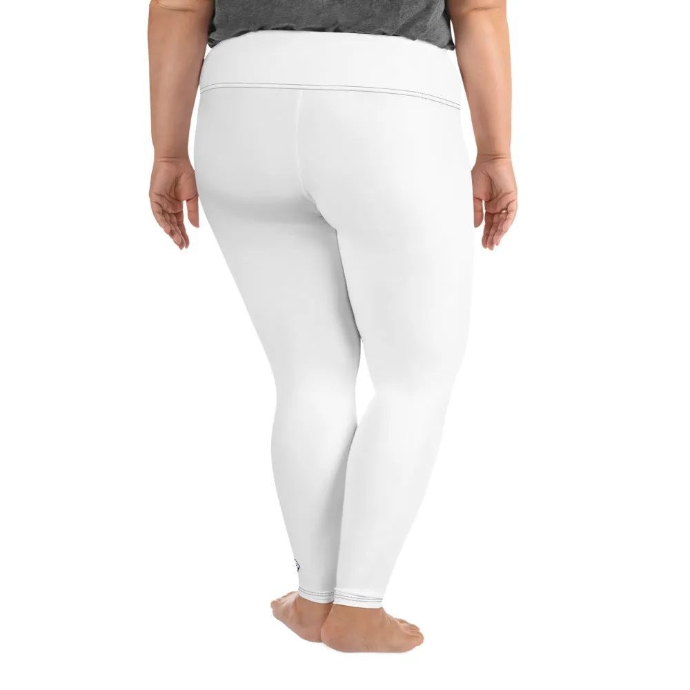 Empower Your Curves: Women's Plus Size Workout Leggings - Snow