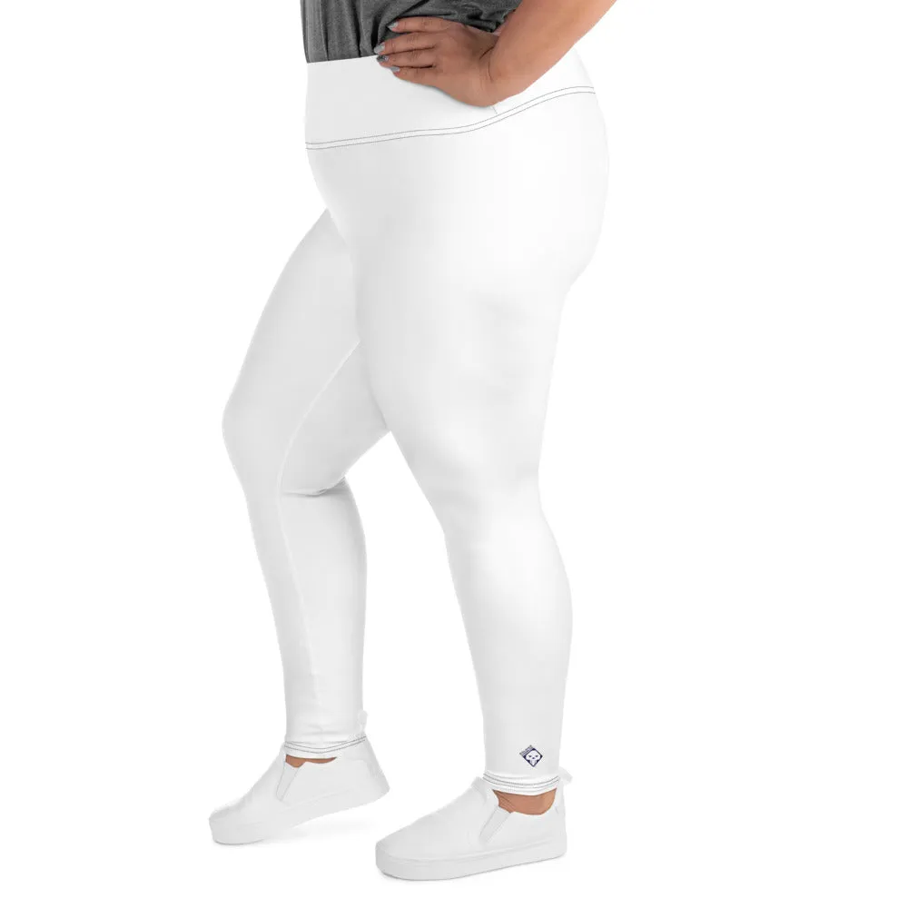 Empower Your Curves: Women's Plus Size Workout Leggings - Snow