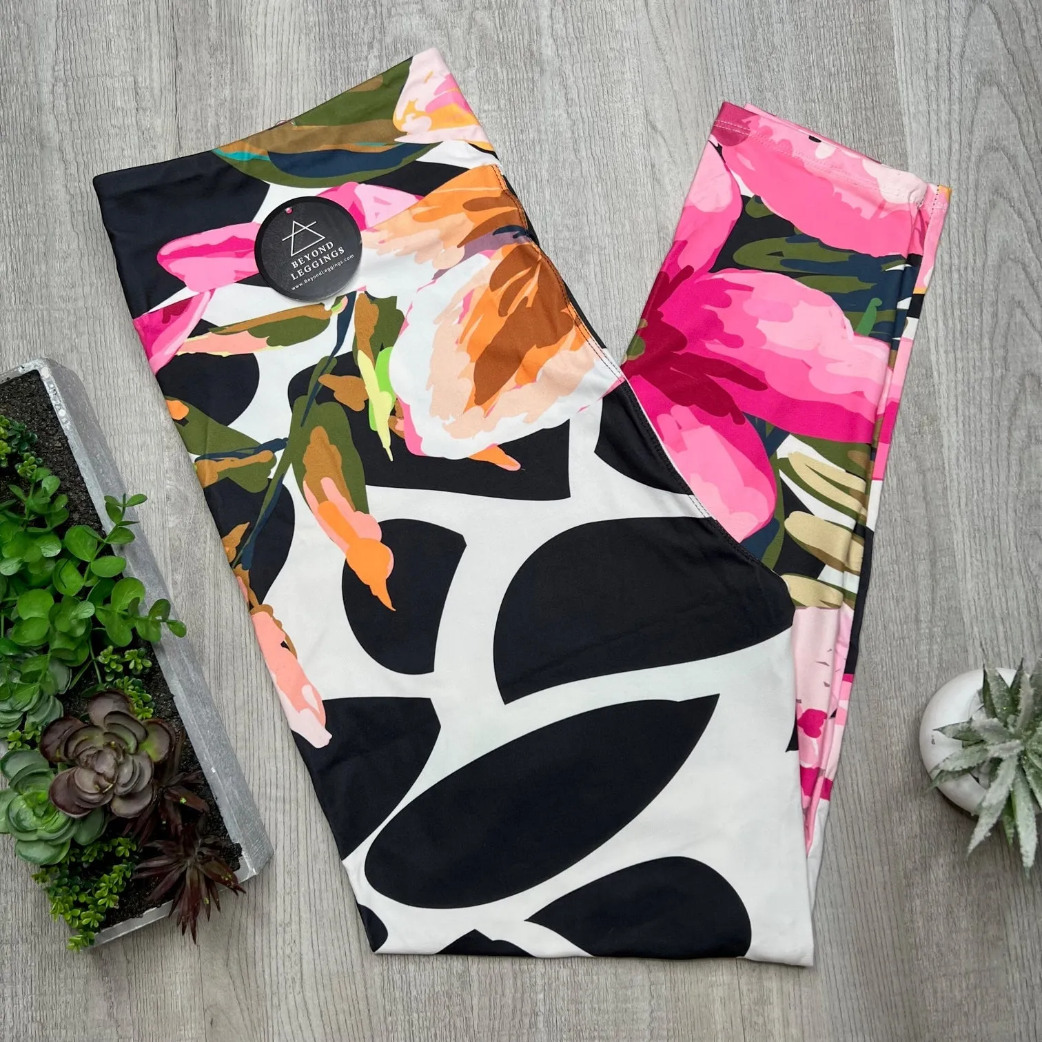 Floral Abstract Soft Leggings