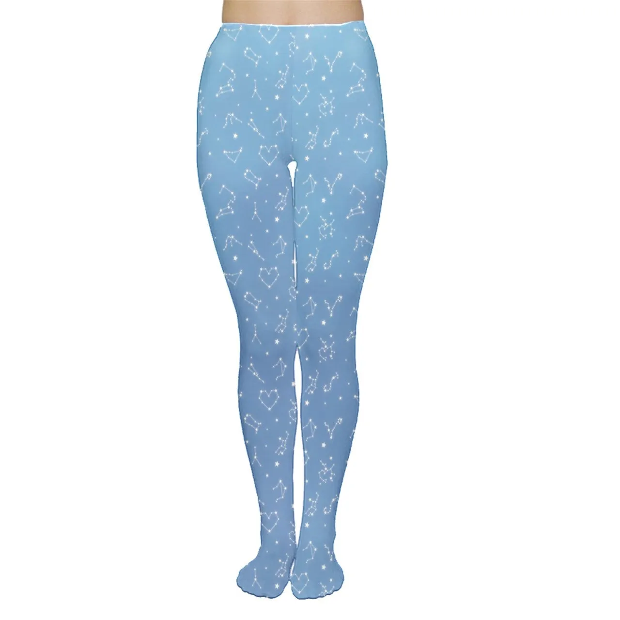 Fluffy Constellation Blue Tights