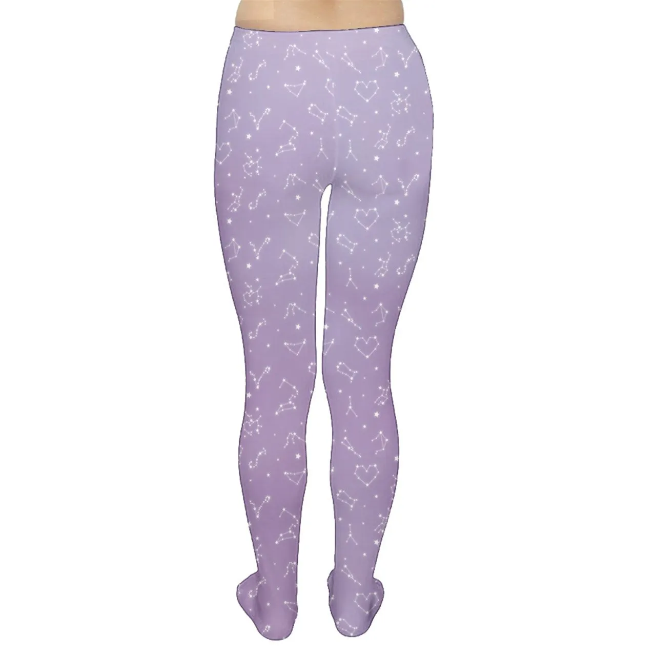 Fluffy Constellation Lavender Tights