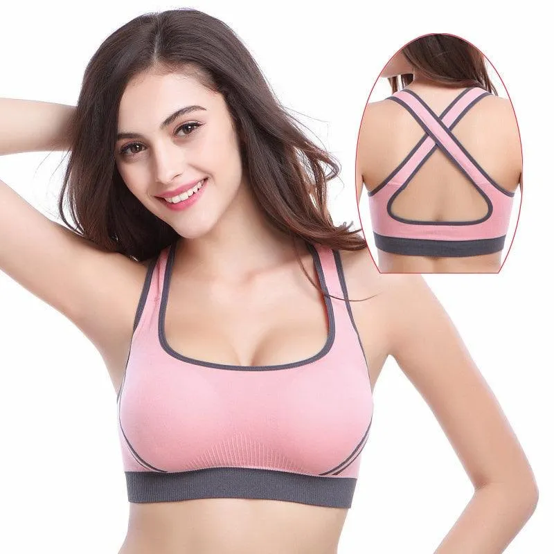 Front Zipper High Stretch Breathable Sports Bra Top